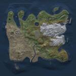Thumbnail Rust Map: Procedural Map, Size: 3000, Seed: 3769, 9 Monuments