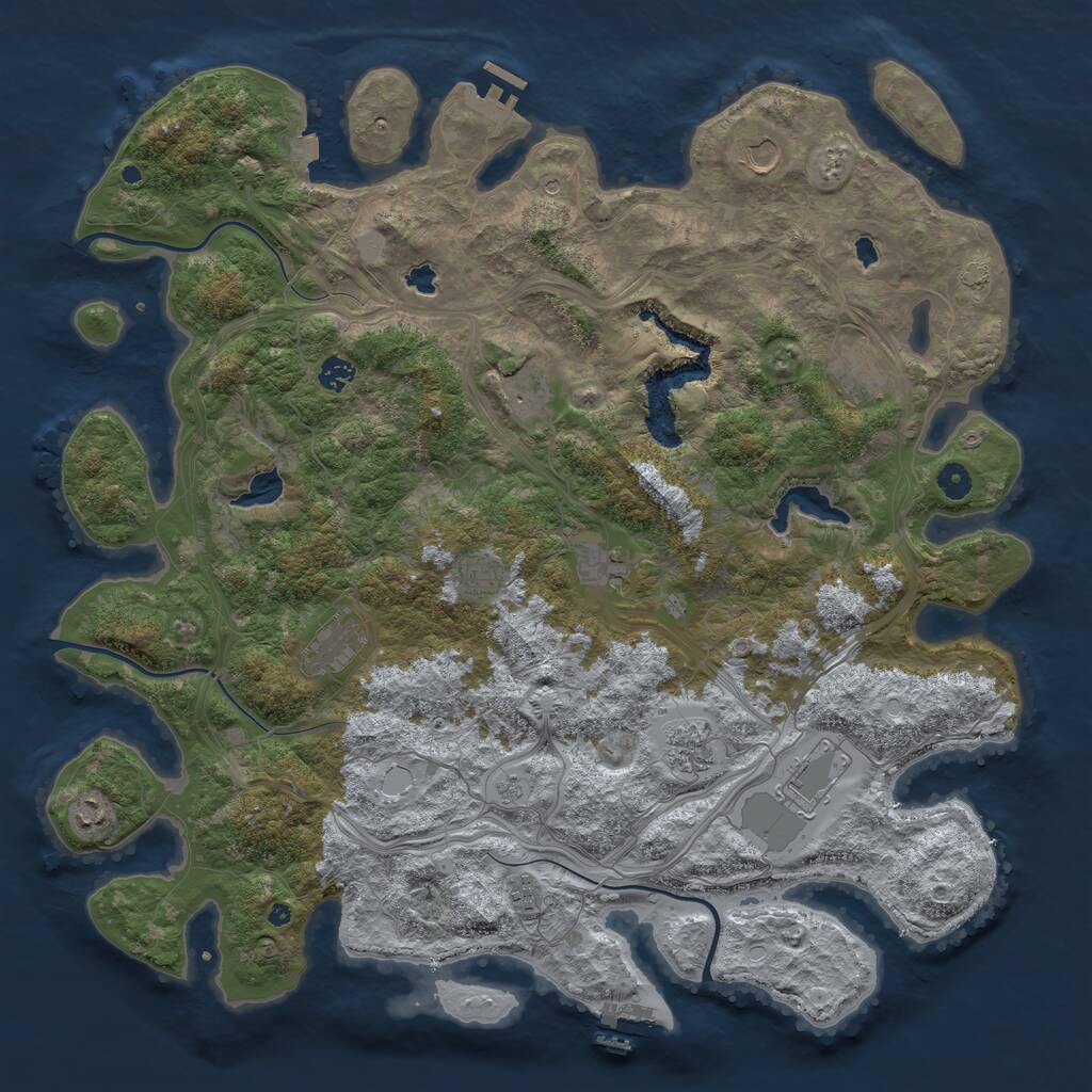 Rust Map: Procedural Map, Size: 4750, Seed: 267917863, 17 Monuments