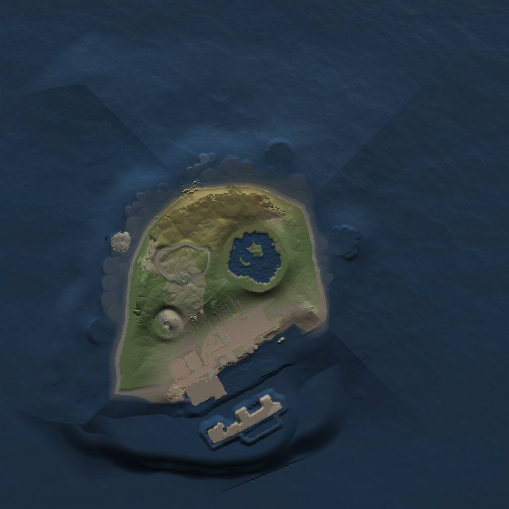 Rust Map: Procedural Map, Size: 1000, Seed: 1917559065, 2 Monuments