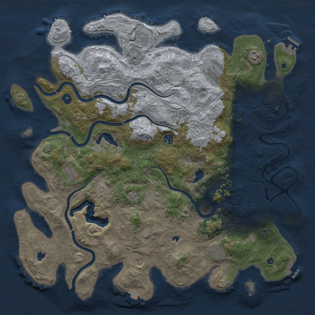 Rust Map: Procedural Map, Size: 4750, Seed: 1344749841, 15 Monuments