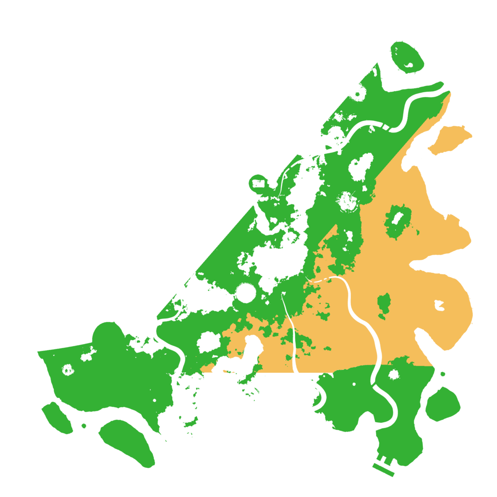 Biome Rust Map: Procedural Map, Size: 4400, Seed: 2564