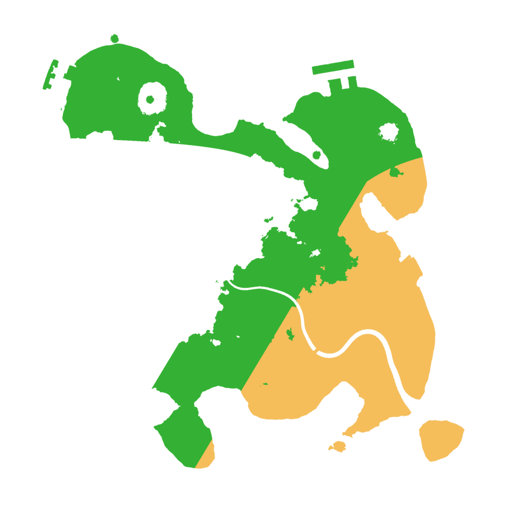 Biome Rust Map: Procedural Map, Size: 2500, Seed: 986939557