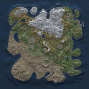 Thumbnail Rust Map: Procedural Map, Size: 3500, Seed: 389835981, 14 Monuments