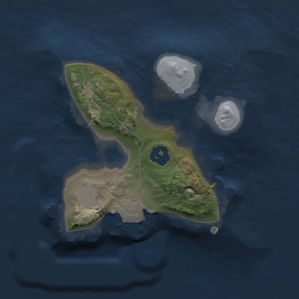 Rust Map: Procedural Map, Size: 1550, Seed: 42069, 1 Monuments