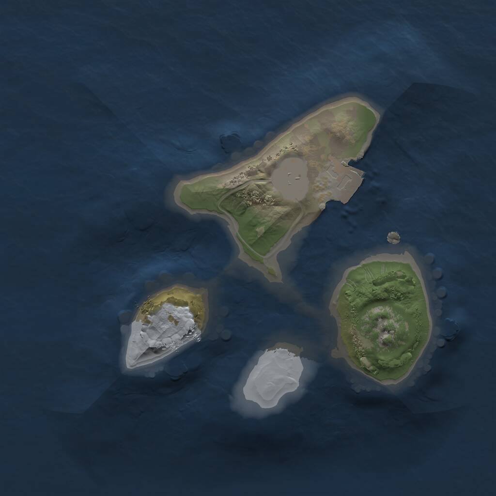 Rust Map: Procedural Map, Size: 1550, Seed: 1242343245, 1 Monuments