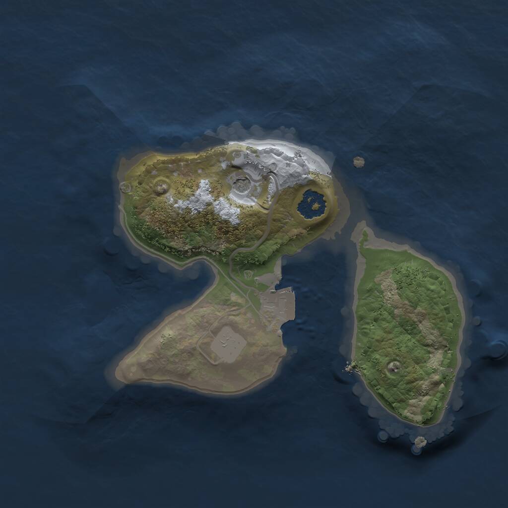 Rust Map: Procedural Map, Size: 1800, Seed: 8920564, 2 Monuments