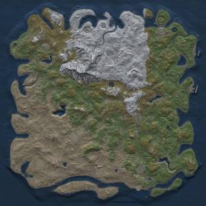 Thumbnail Rust Map: Procedural Map, Size: 6000, Seed: 674152, 17 Monuments