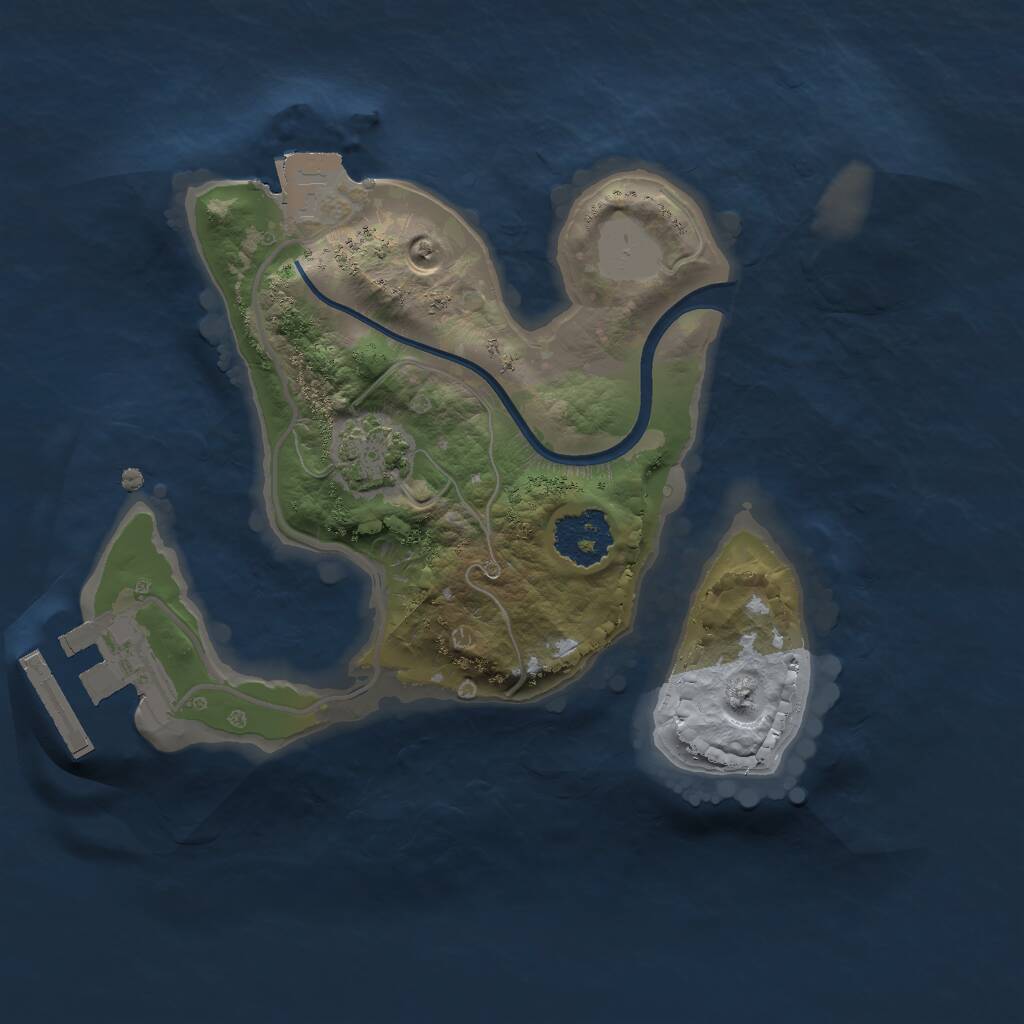 Rust Map: Procedural Map, Size: 1800, Seed: 4534354, 3 Monuments