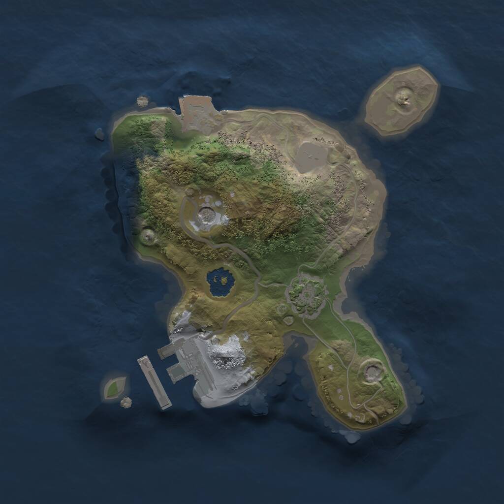 Rust Map: Procedural Map, Size: 1800, Seed: 1676082988, 4 Monuments