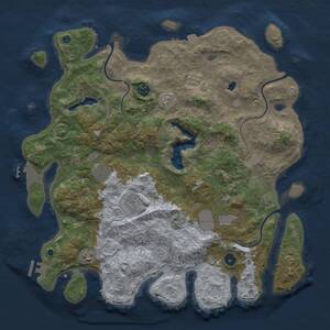Thumbnail Rust Map: Procedural Map, Size: 4200, Seed: 663436, 12 Monuments