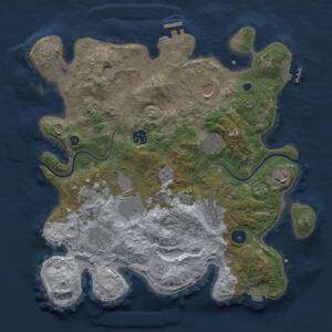 Thumbnail Rust Map: Procedural Map, Size: 3500, Seed: 20250403, 14 Monuments