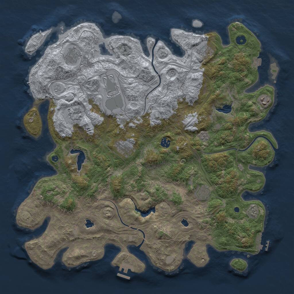 Rust Map: Procedural Map, Size: 4500, Seed: 1538447703, 15 Monuments