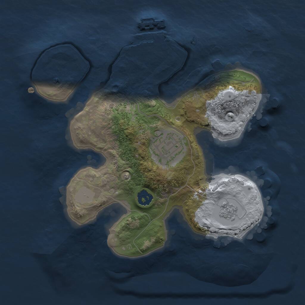 Rust Map: Procedural Map, Size: 2000, Seed: 765756, 4 Monuments