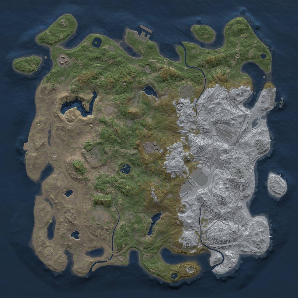 Rust Map: Procedural Map, Size: 4500, Seed: 1662133669, 15 Monuments