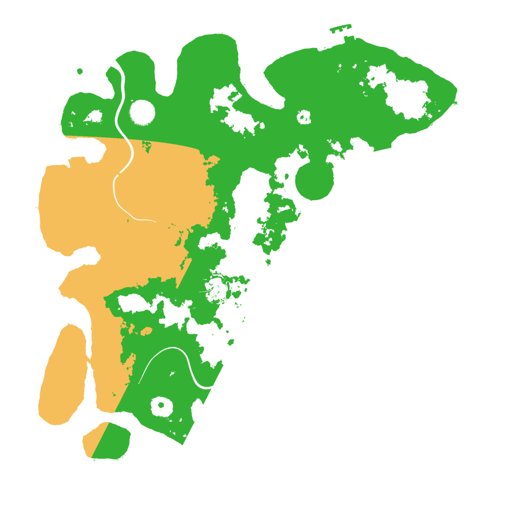 Biome Rust Map: Procedural Map, Size: 3500, Seed: 915340568
