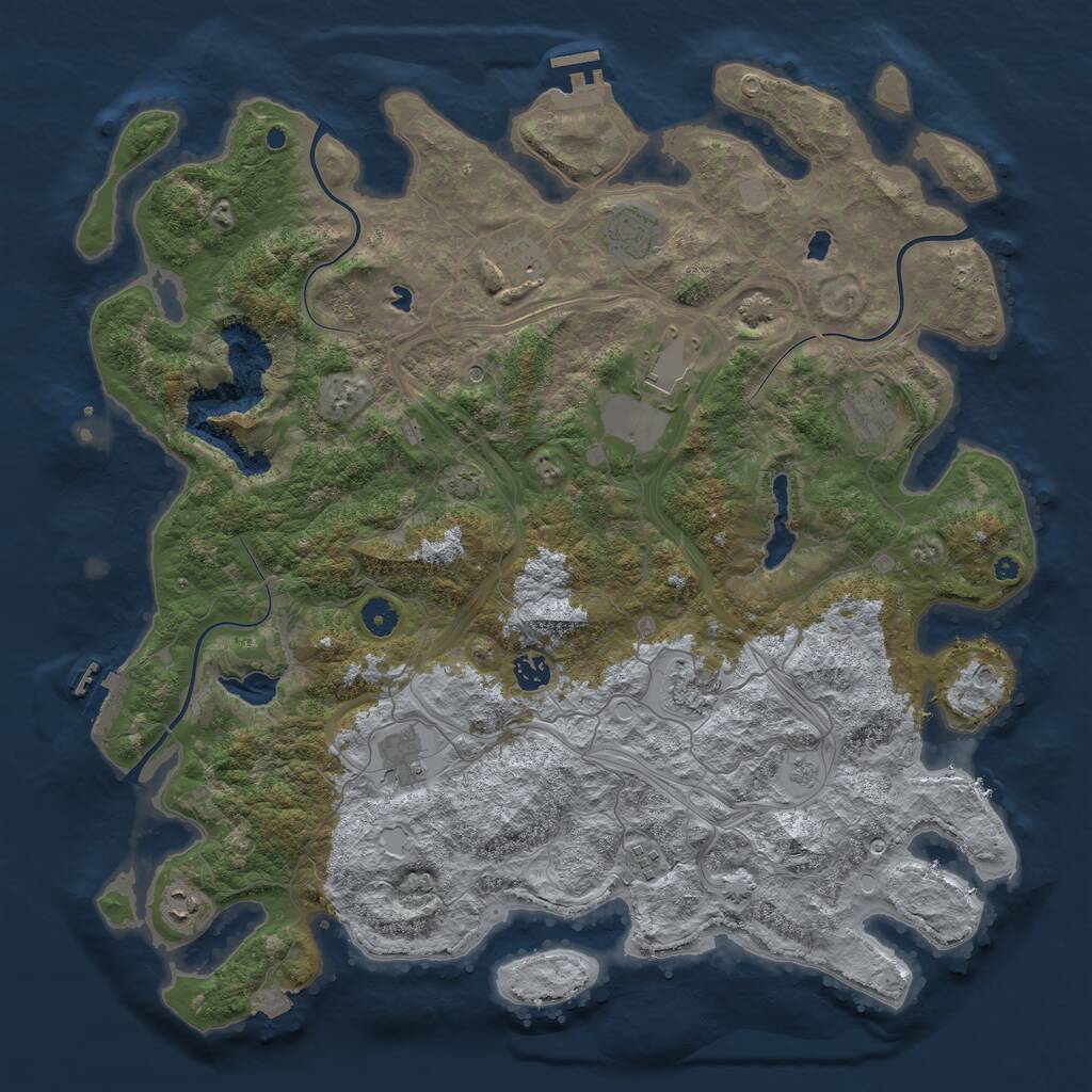 Rust Map: Procedural Map, Size: 4500, Seed: 186282, 15 Monuments