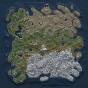 Thumbnail Rust Map: Procedural Map, Size: 4500, Seed: 186282, 15 Monuments