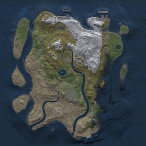 Thumbnail Rust Map: Procedural Map, Size: 3000, Seed: 370908768, 8 Monuments