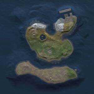 Thumbnail Rust Map: Procedural Map, Size: 1600, Seed: 394615764, 3 Monuments