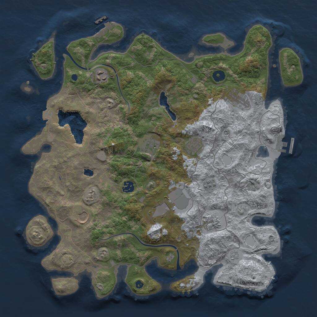 Rust Map: Procedural Map, Size: 4000, Seed: 12589152, 15 Monuments