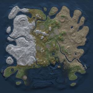Thumbnail Rust Map: Procedural Map, Size: 4500, Seed: 23819341, 17 Monuments