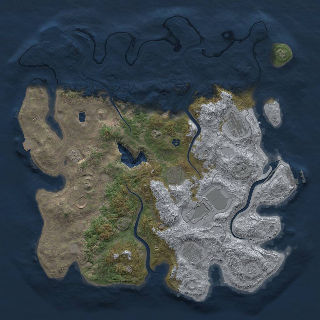 Rust Map: Procedural Map, Size: 4000, Seed: 980508, 12 Monuments