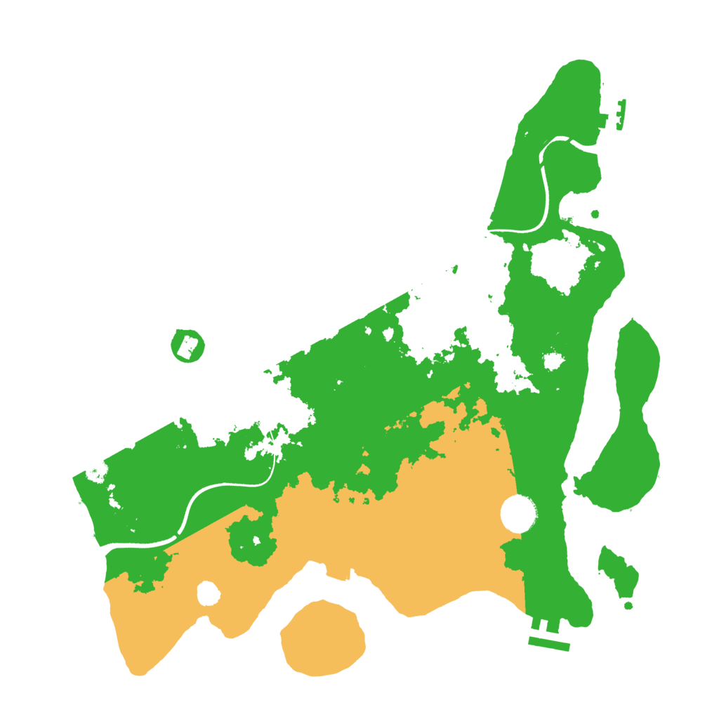 Biome Rust Map: Procedural Map, Size: 3500, Seed: 611711309