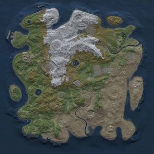 Thumbnail Rust Map: Procedural Map, Size: 3800, Seed: 17080143, 15 Monuments