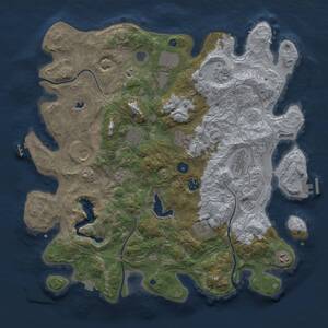 Thumbnail Rust Map: Procedural Map, Size: 4250, Seed: 1412063478, 16 Monuments