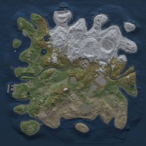 Thumbnail Rust Map: Procedural Map, Size: 3500, Seed: 20250424, 14 Monuments