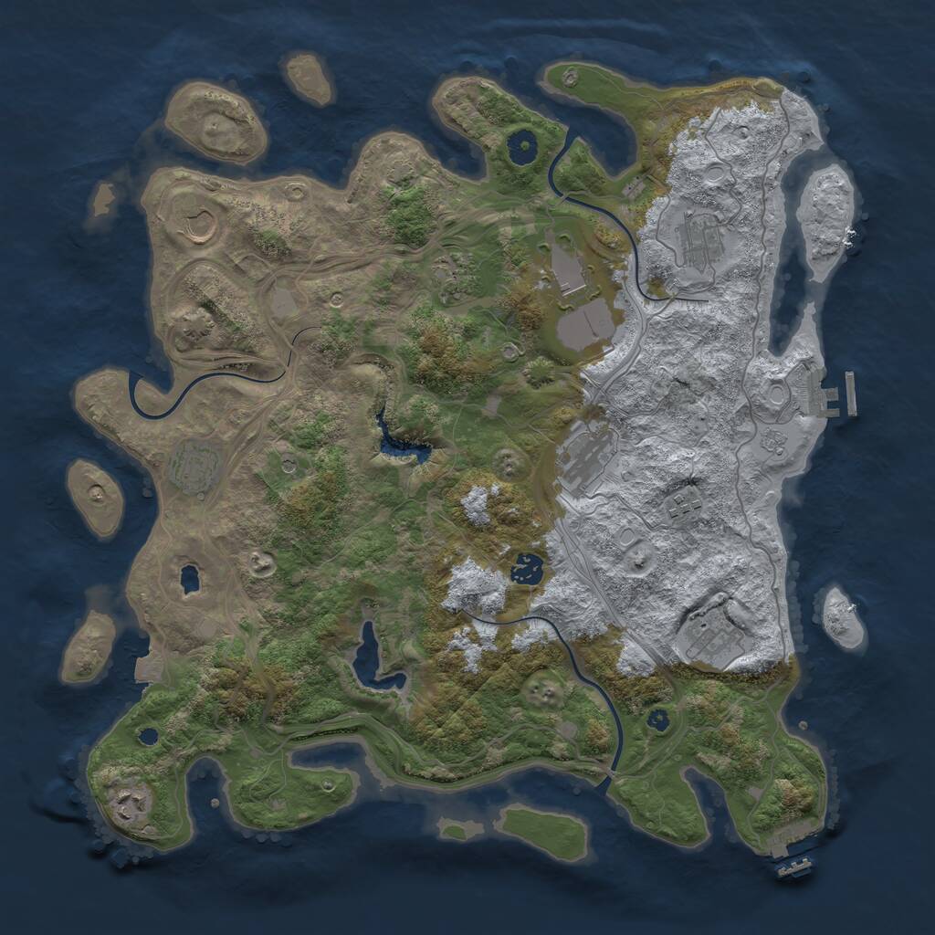 Rust Map: Procedural Map, Size: 4250, Seed: 1517636157, 16 Monuments
