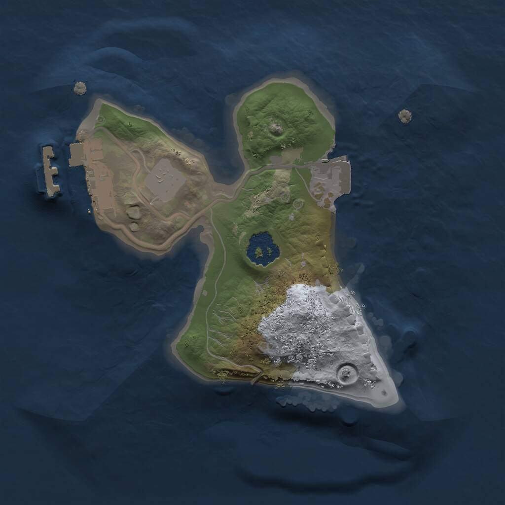 Rust Map: Procedural Map, Size: 1550, Seed: 712372, 2 Monuments