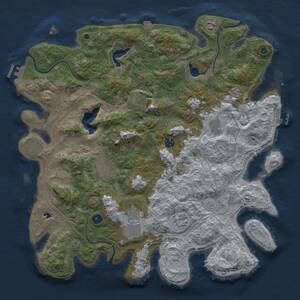 Thumbnail Rust Map: Procedural Map, Size: 4500, Seed: 641802698, 15 Monuments