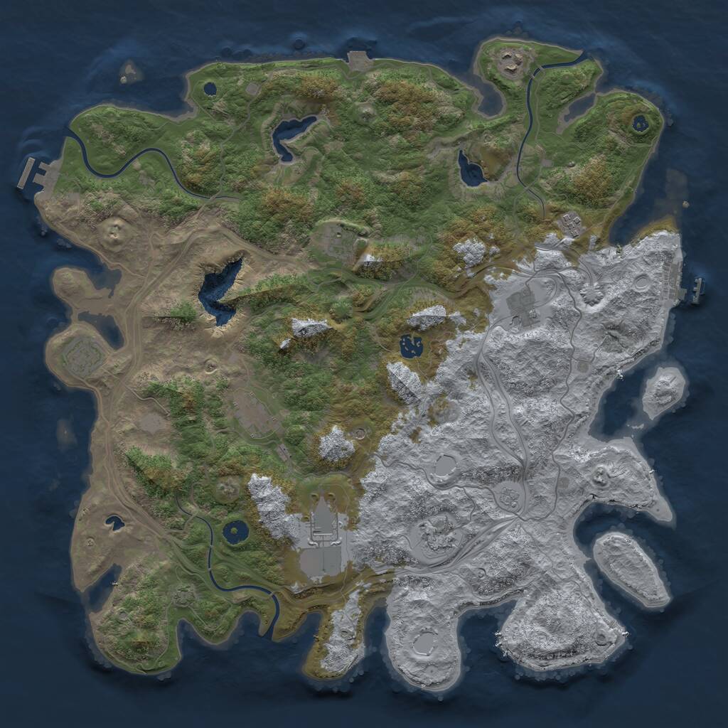 Rust Map: Procedural Map, Size: 4500, Seed: 641802698, 15 Monuments