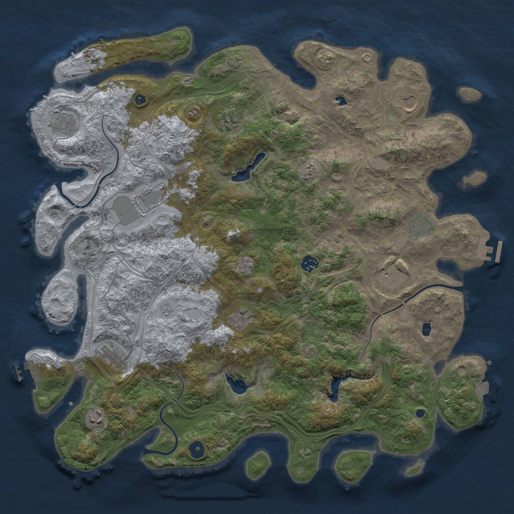 Rust Map: Procedural Map, Size: 4750, Seed: 872014579, 17 Monuments