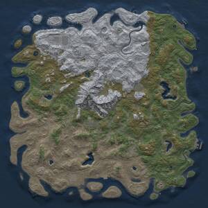 Thumbnail Rust Map: Procedural Map, Size: 6000, Seed: 816590029, 17 Monuments