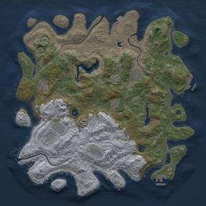 Thumbnail Rust Map: Procedural Map, Size: 4250, Seed: 2028949090, 14 Monuments