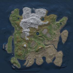 Thumbnail Rust Map: Procedural Map, Size: 3500, Seed: 438154846, 14 Monuments