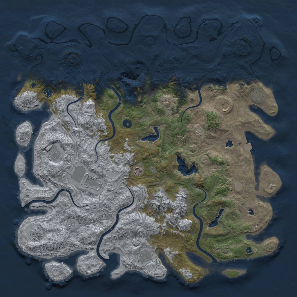 Rust Map: Procedural Map, Size: 5000, Seed: 387440099, 15 Monuments