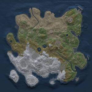 Thumbnail Rust Map: Procedural Map, Size: 3500, Seed: 1485520582, 12 Monuments