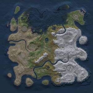 Thumbnail Rust Map: Procedural Map, Size: 3800, Seed: 26051473, 14 Monuments