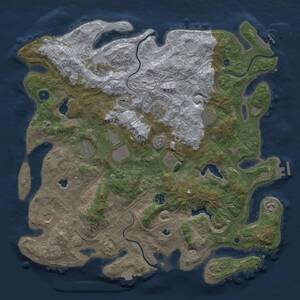 Thumbnail Rust Map: Procedural Map, Size: 4500, Seed: 941097554, 16 Monuments