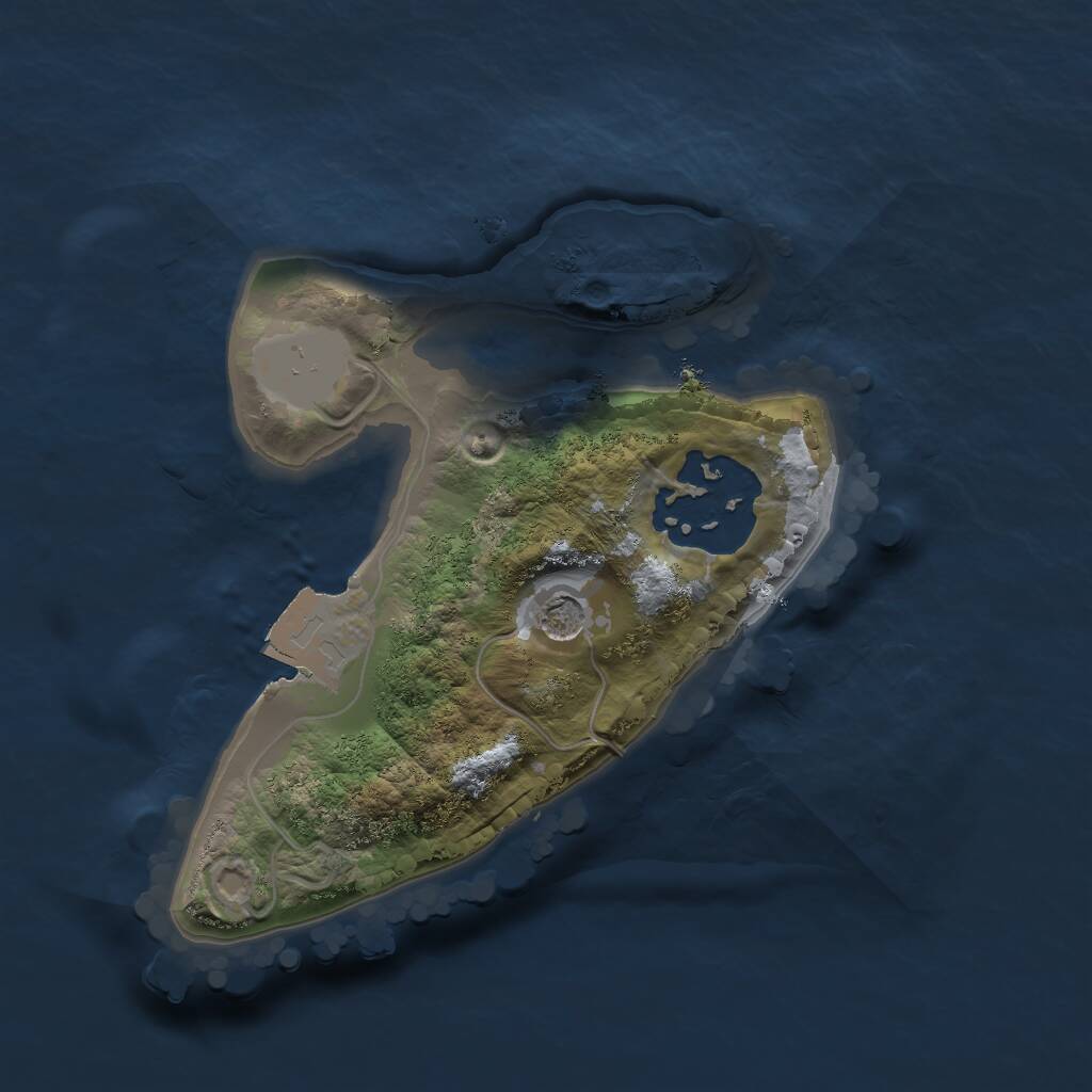 Rust Map: Procedural Map, Size: 1600, Seed: 2116905186, 3 Monuments