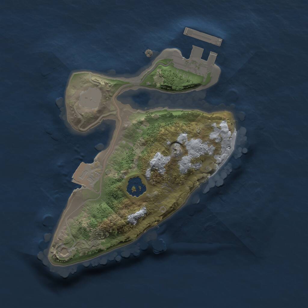 Rust Map: Procedural Map, Size: 1600, Seed: 2116905186, 2 Monuments