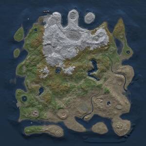 Thumbnail Rust Map: Procedural Map, Size: 4000, Seed: 45648, 12 Monuments