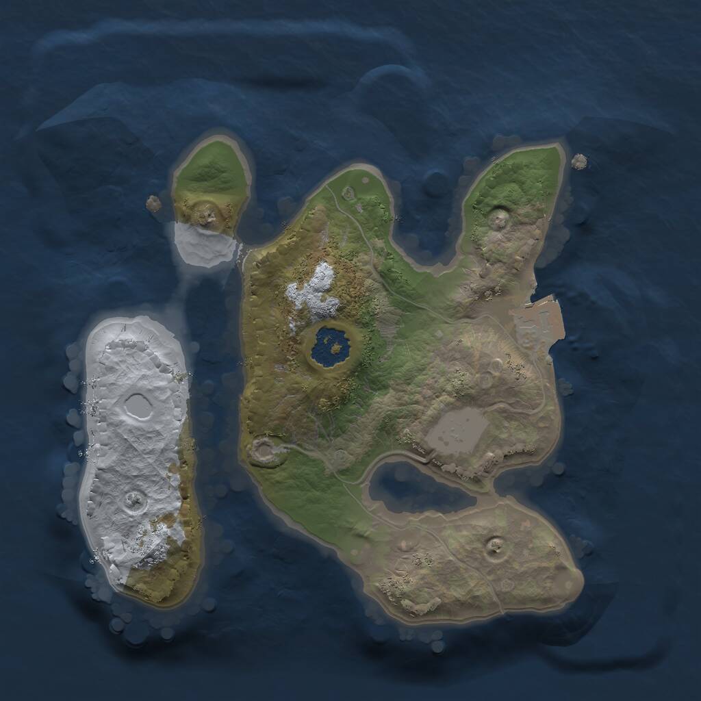 Rust Map: Procedural Map, Size: 1800, Seed: 127635, 1 Monuments