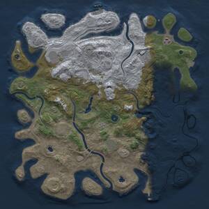 Thumbnail Rust Map: Procedural Map, Size: 4500, Seed: 1999215932, 14 Monuments