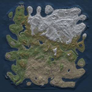 Thumbnail Rust Map: Procedural Map, Size: 4500, Seed: 299429, 16 Monuments