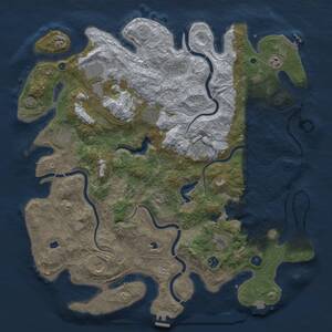 Thumbnail Rust Map: Procedural Map, Size: 4700, Seed: 1381785786, 17 Monuments