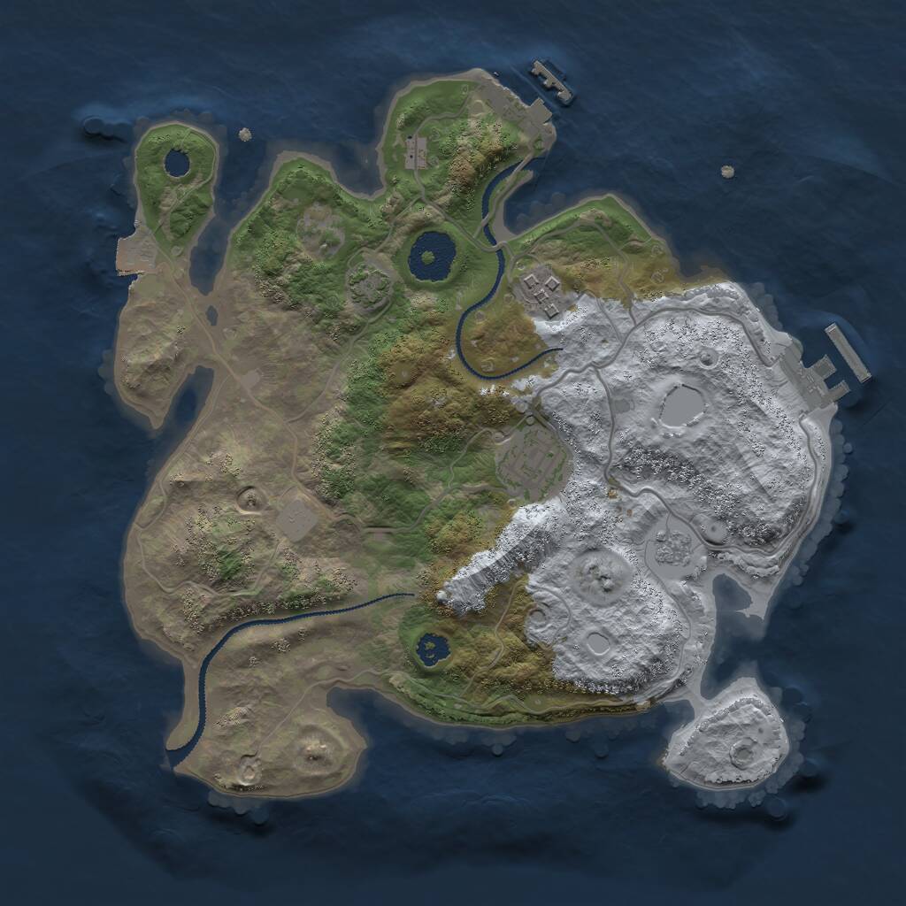 Rust Map: Procedural Map, Size: 2800, Seed: 102681131, 7 Monuments